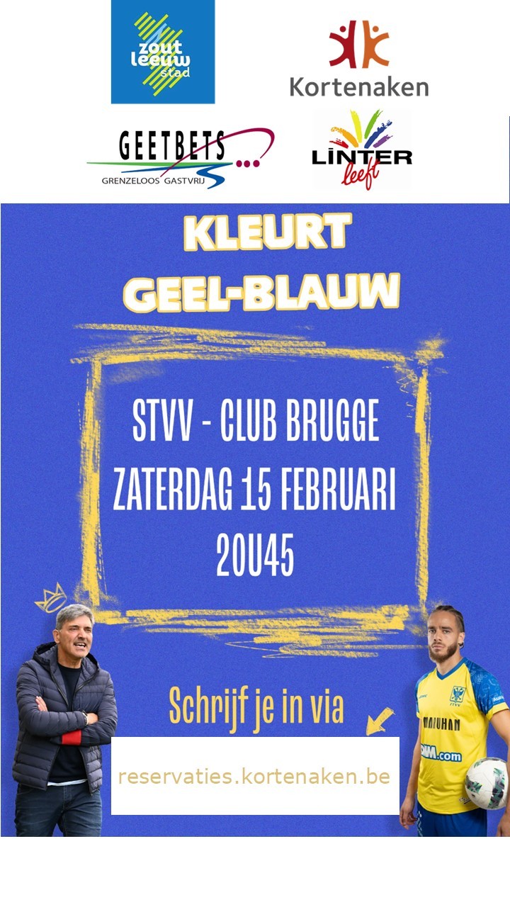 Uitnodiging STVV - Club Brugge 15/2/2025